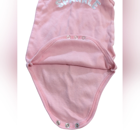 HB Pink Sparkle Bodysuit Size 0-3 Months. - Picture 3 of 4